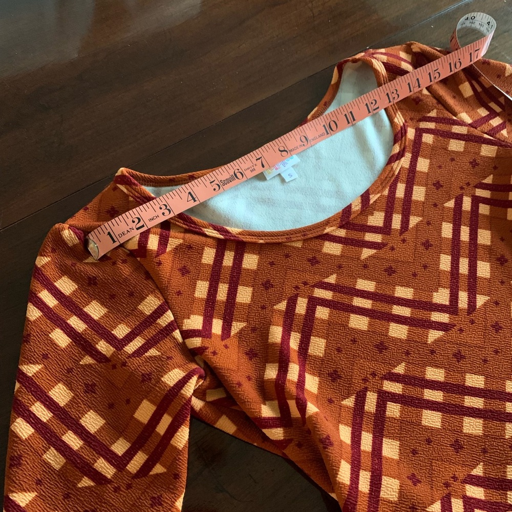 Plaid Patterned Dress in Red and Orange